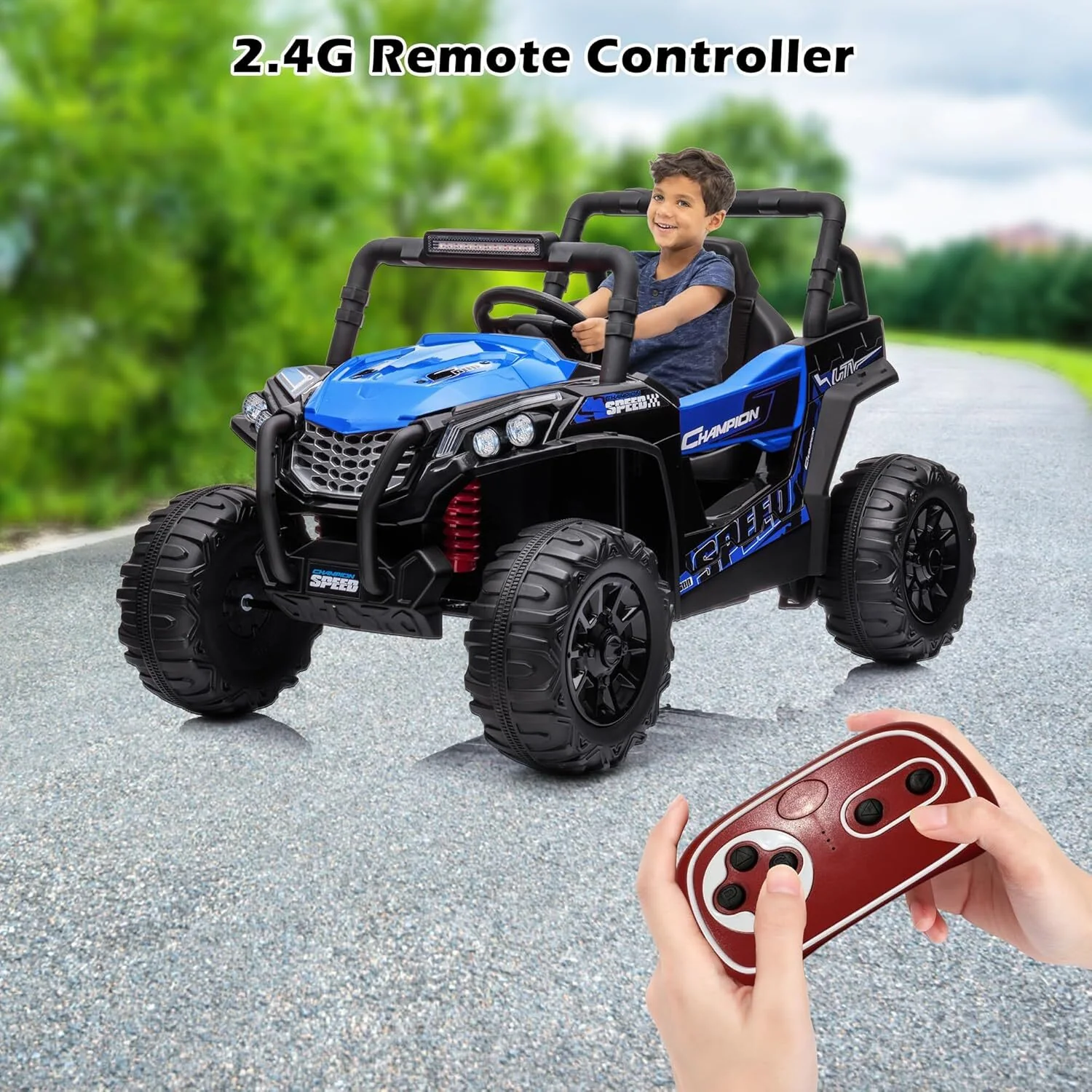 12V Kids Ride-On Truck with Remote Control, Power Wheels, and LED Lights - Image 10
