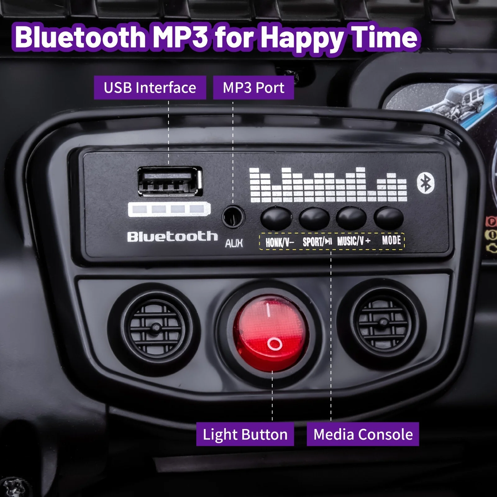 12V Electric Ride-On Jeep for Kids with 2x55W Motors, Battery Power, and Remote Control - Image 3