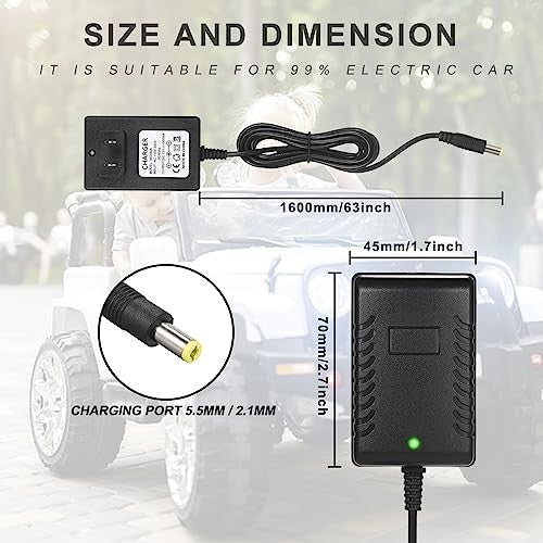 12V Charger for Children's Electric Ride-On Cars and Toys - Image 2
