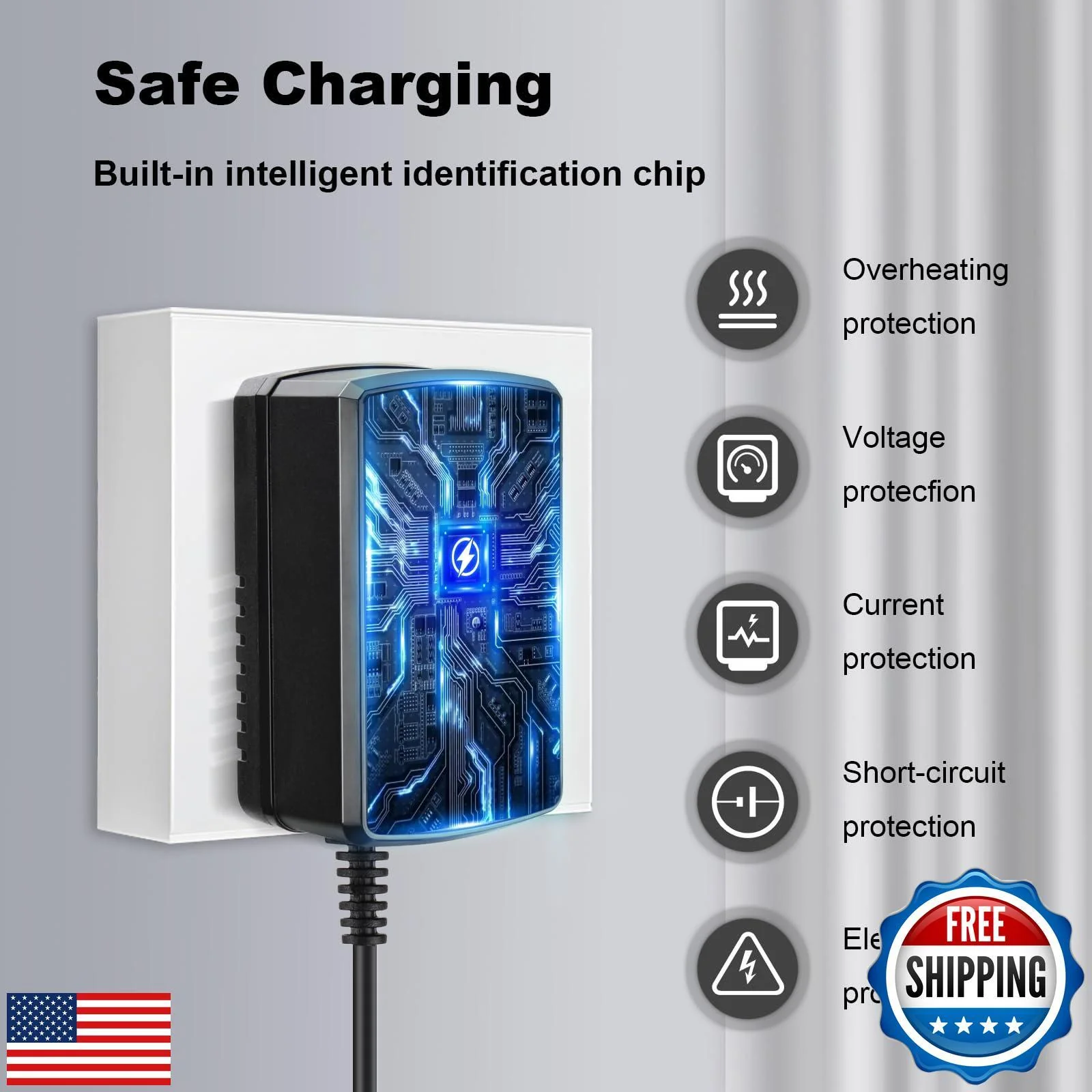 12V Battery Charger for Kids Ride-On Toy Cars Compatible with Wrangler SU Models - Image 3