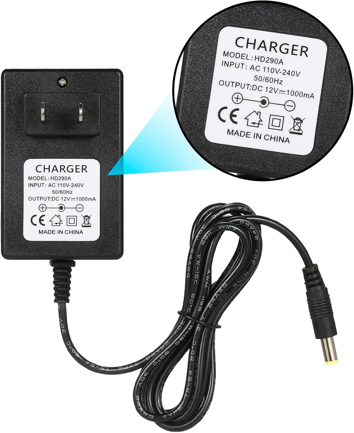 12V Battery Charger for Kids Ride-On Toys and SUV Cars - Image 2
