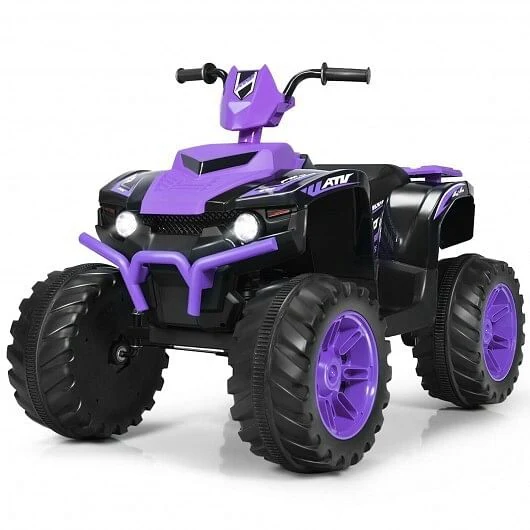 12V Kids Electric 4-Wheeler ATV Quad Ride-On Car with LED Lights Purple - Image 6