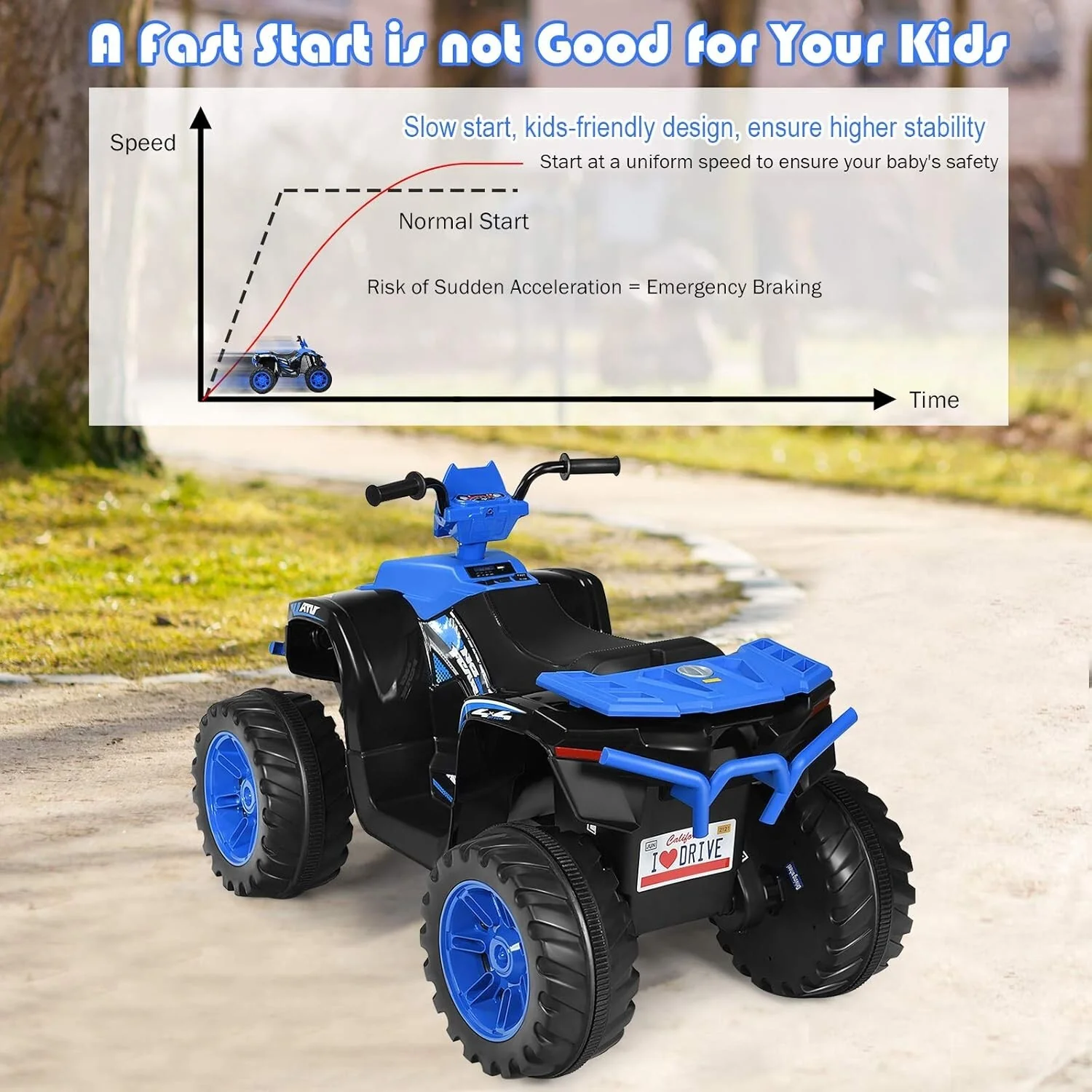 12V Kids Electric 4-Wheeler ATV with Music and Realistic Driving Features - Image 5