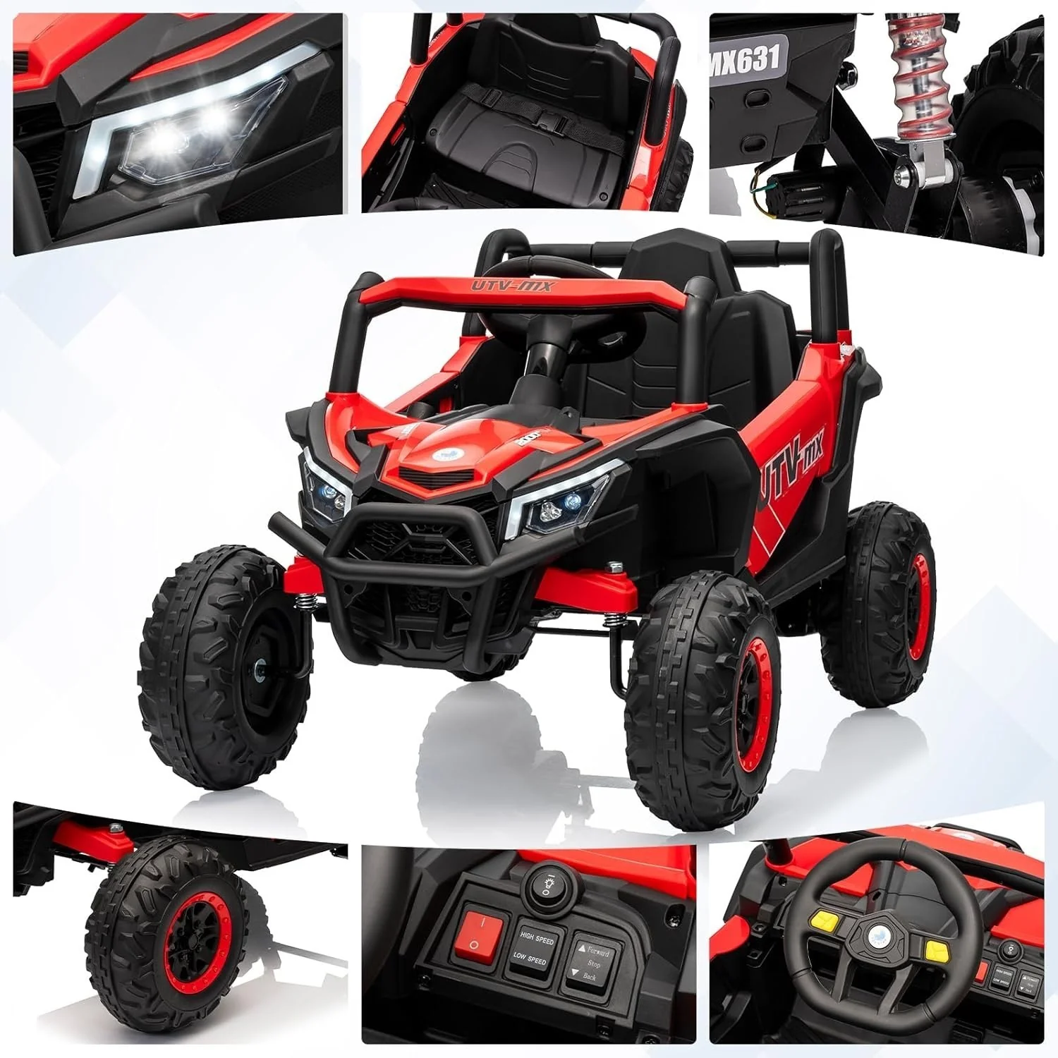 12V Electric Kids Off-road UTV Truck Ride-On Toy with Remote Control - Image 5