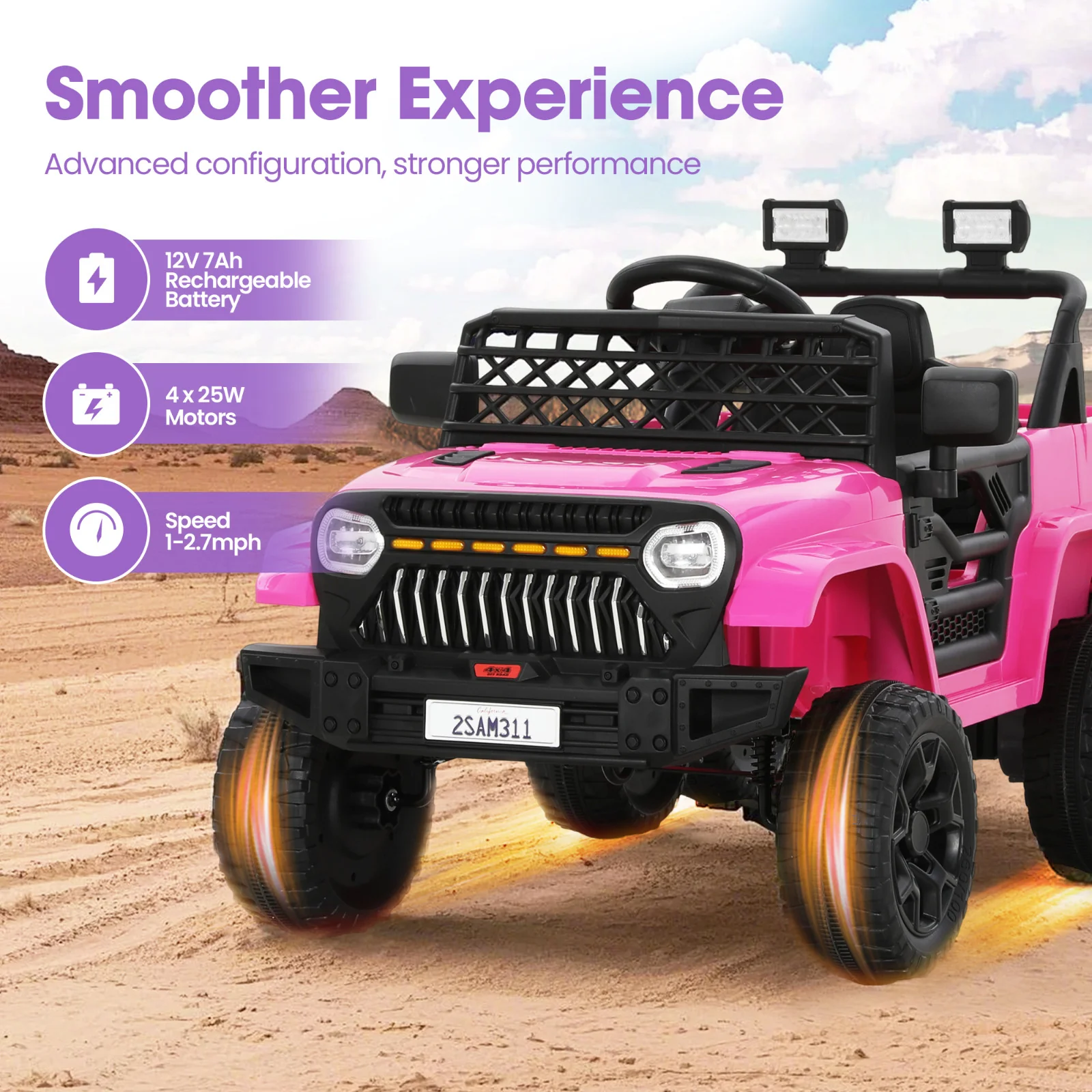 12V Electric Ride-On Car for Kids with 6 Wheels and Parent Remote Control, Ages 3-10 - Image 6
