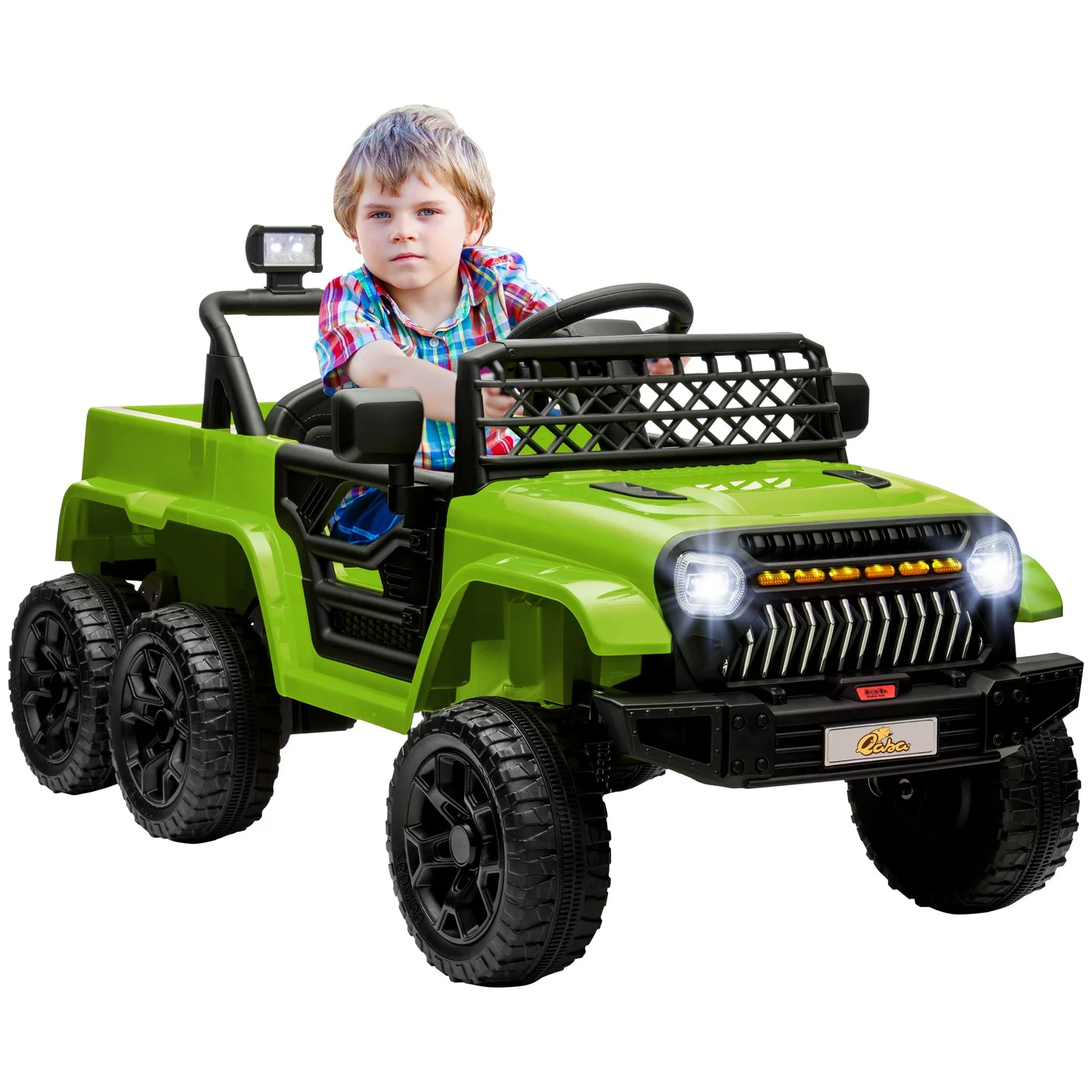12V Kids Electric Car with Switchable 2WD/4WD and Remote Control Green - Image 12