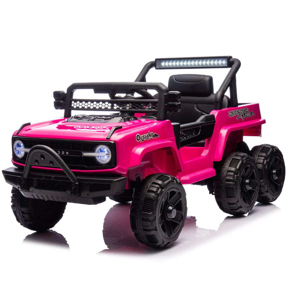 12V Kids Electric Truck Toy with 6 Wheels, LED Lights, Music, and Parent Remote Control - Image 17