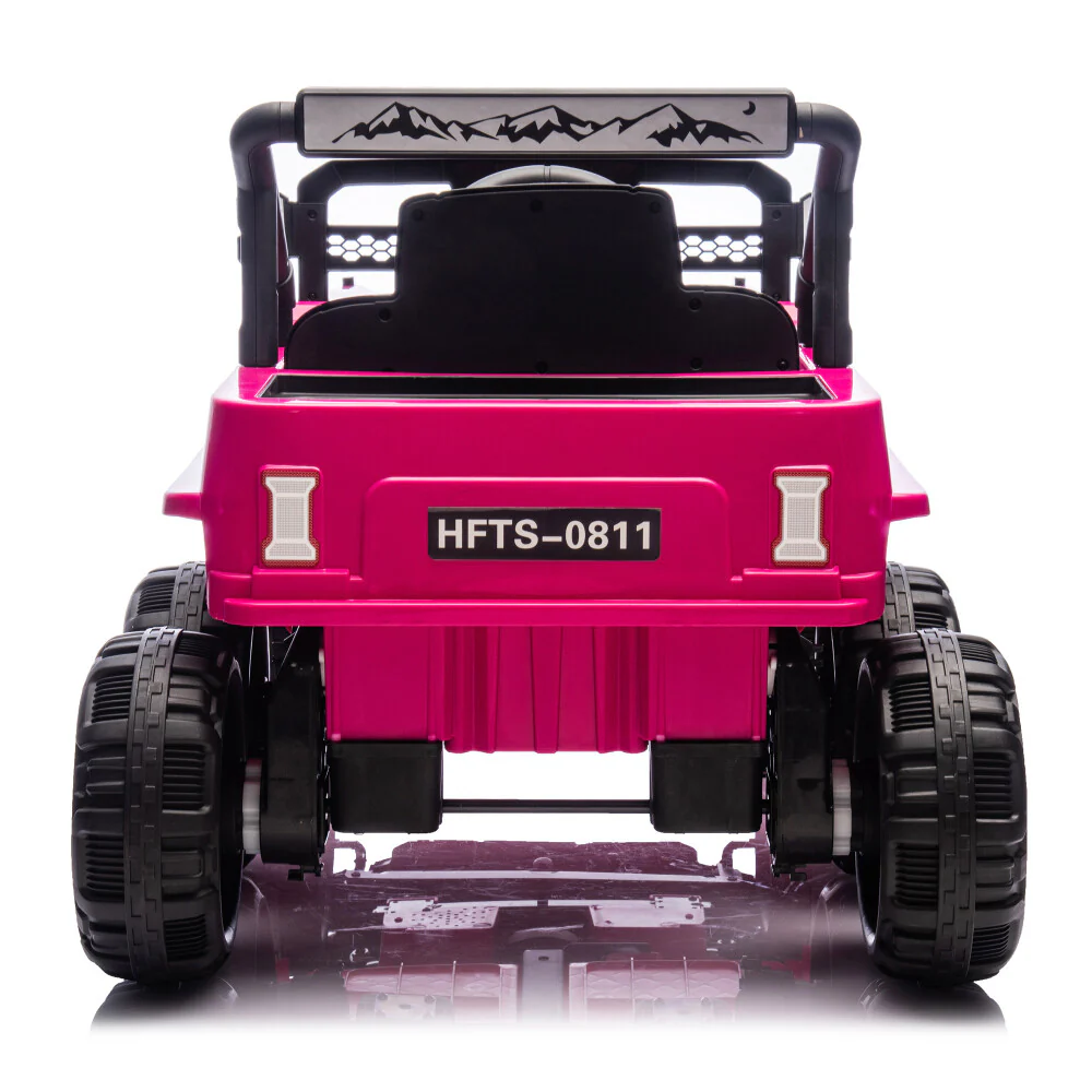 12V Kids Electric Truck Toy with 6 Wheels, LED Lights, Music, and Parent Remote Control - Image 6