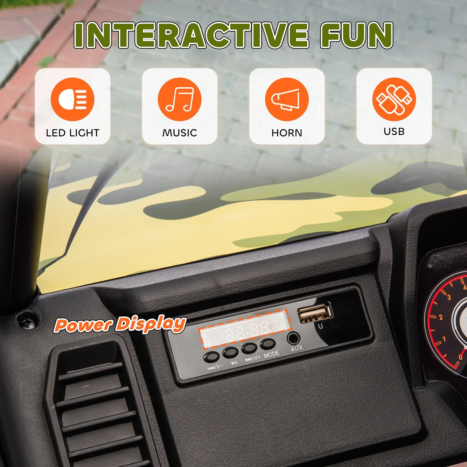 12V Kids Electric Ride-On Car with Parent Remote Control and Spring Suspension - Image 8