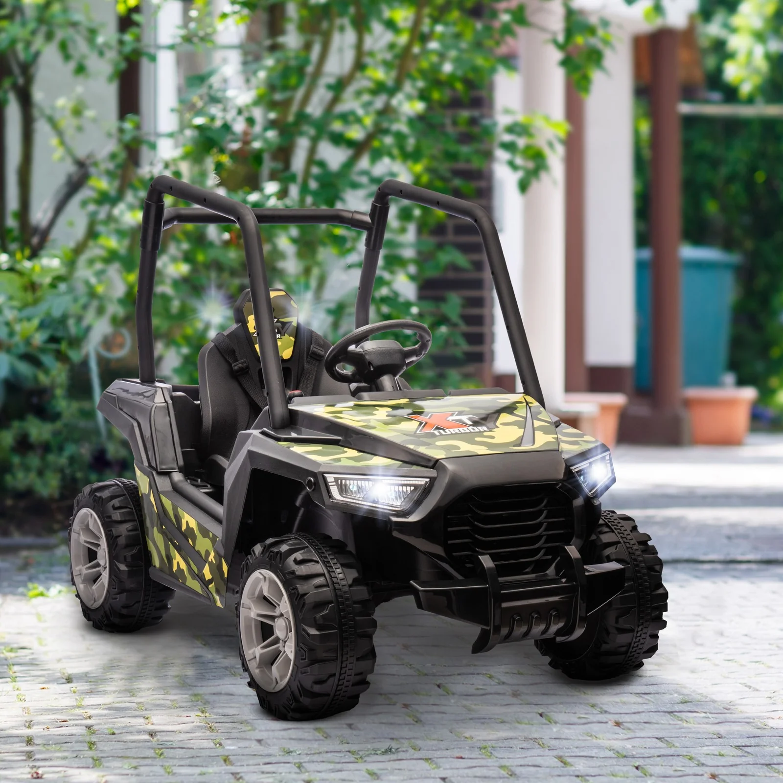 12V Kids Electric Ride-On Car with Parent Remote Control and Spring Suspension - Image 9