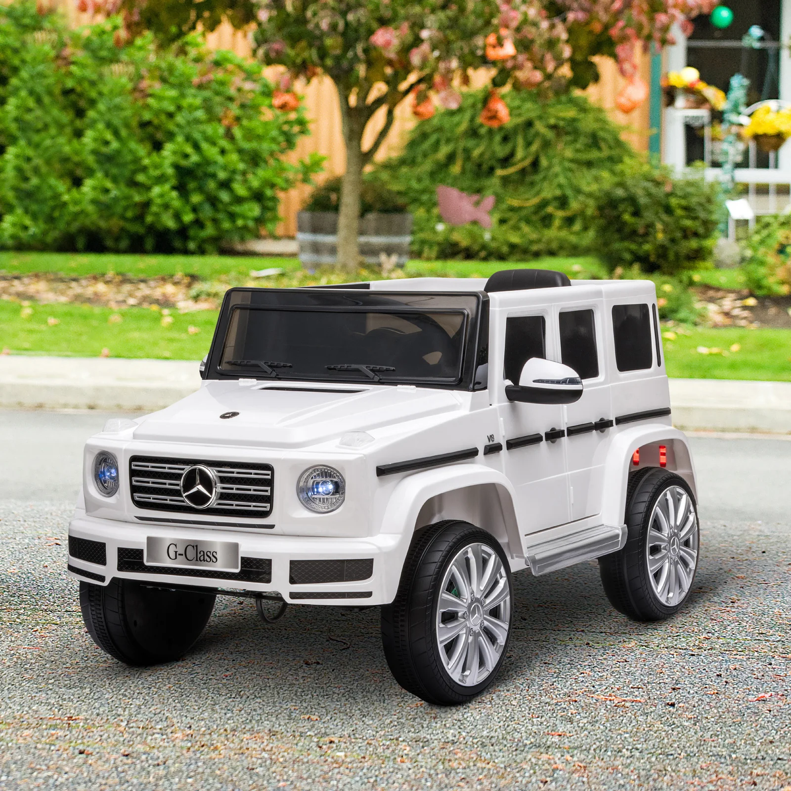 12V Kids Electric Ride-On Car with Remote Control, Headlights, Music, Suspension, and Storage Compartment - Image 16