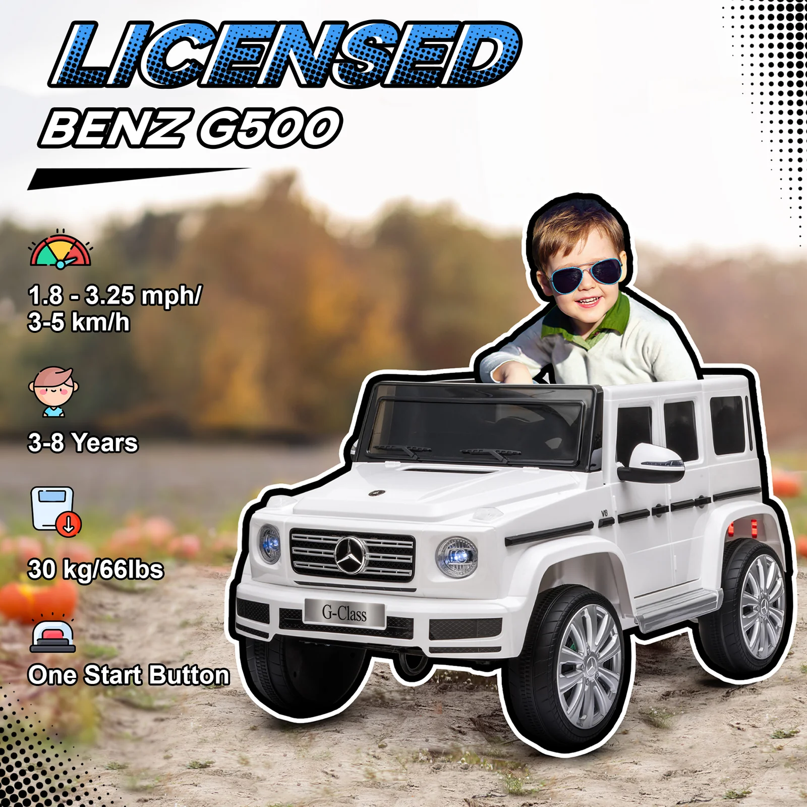 12V Kids Electric Ride-On Car with Remote Control, Headlights, Music, Suspension, and Storage Compartment - Image 5