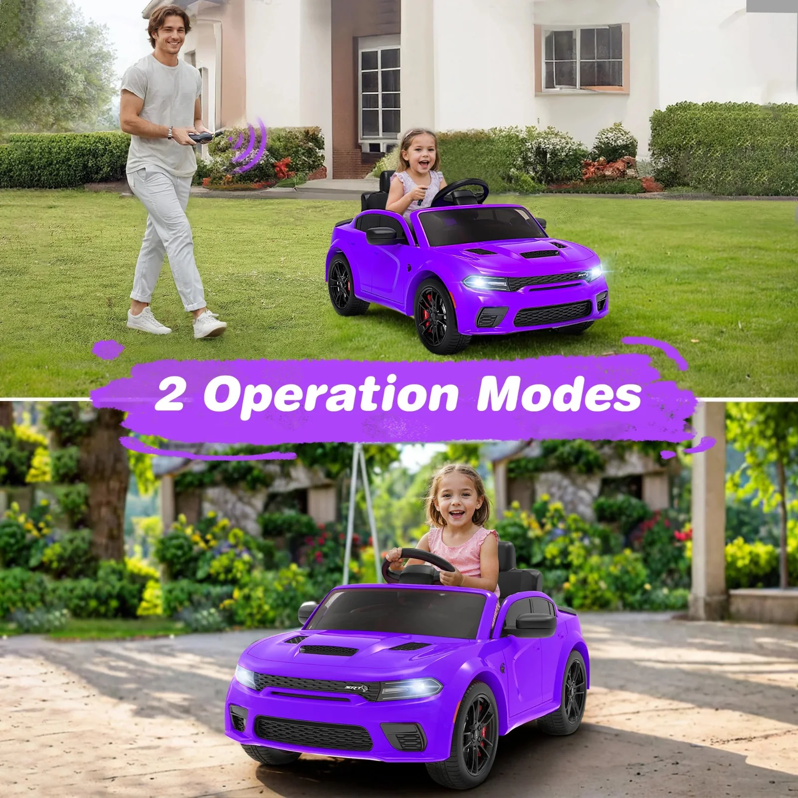 12V Kids Electric Ride-On Car Licensed Dodge Charger with Remote Control - Image 3