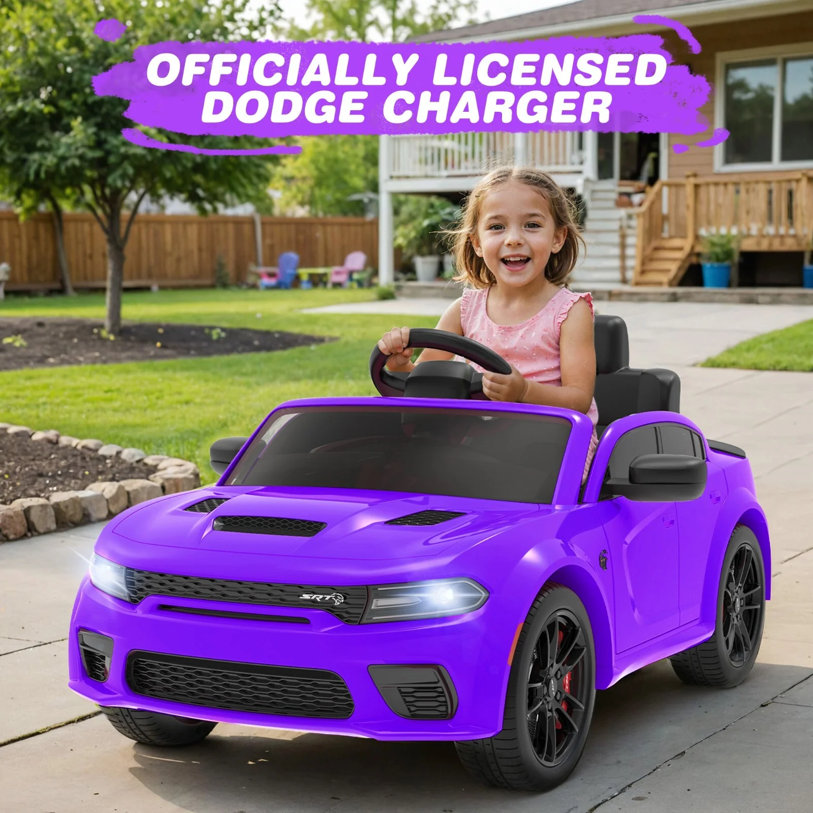 12V Kids Electric Ride-On Car Licensed Dodge Charger with Remote Control - Image 7