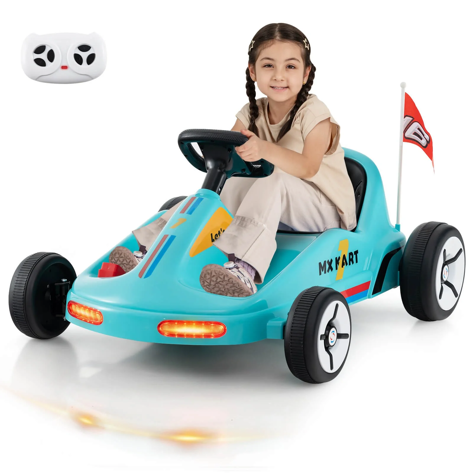 12V Kids Electric Ride-On Go-Kart with 7AH Battery and Remote Control - Image 11