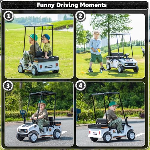 12V Kids Electric Golf Cart Ride On Car with Parental Remote Control - Image 28