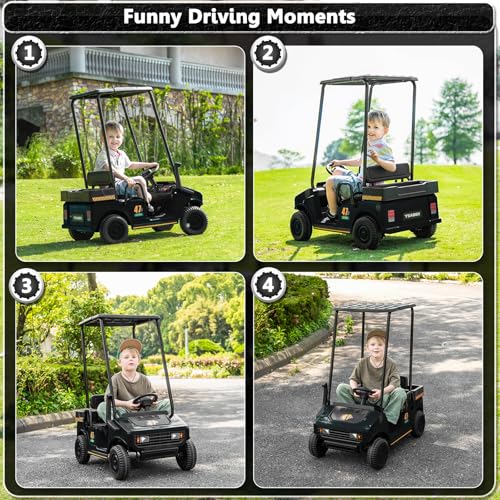 12V Kids Electric Golf Cart Ride On Car with Parental Remote Control - Image 7