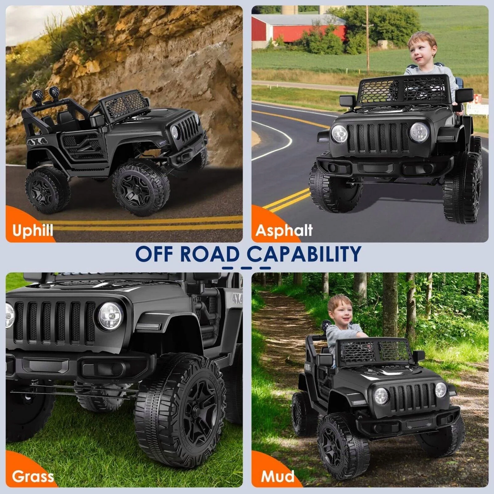 12V Kids Electric Jeep Car with Remote Control, Bluetooth, LED Lights, and MP3 Player - Image 9