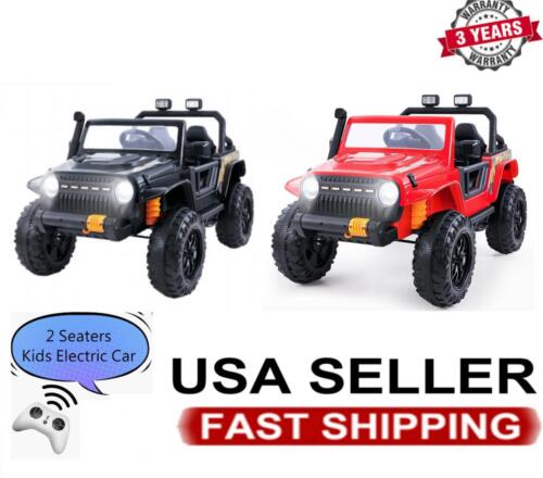 12V Kids Electric Jeep with Remote Control, 3 Speeds, LED Lights, and FM Radio - Image 2