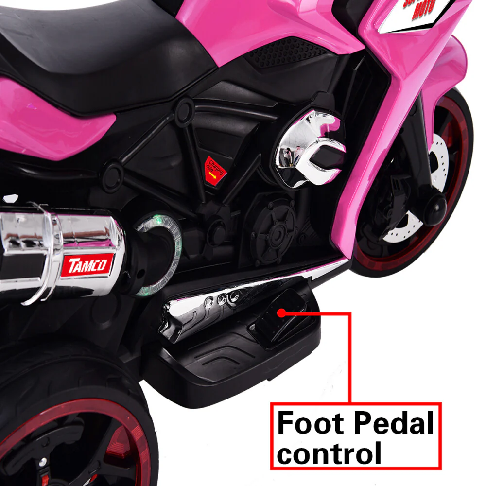 12V Kids Electric Ride-On Motorcycle with 3 LED Lighted Wheels - Image 34