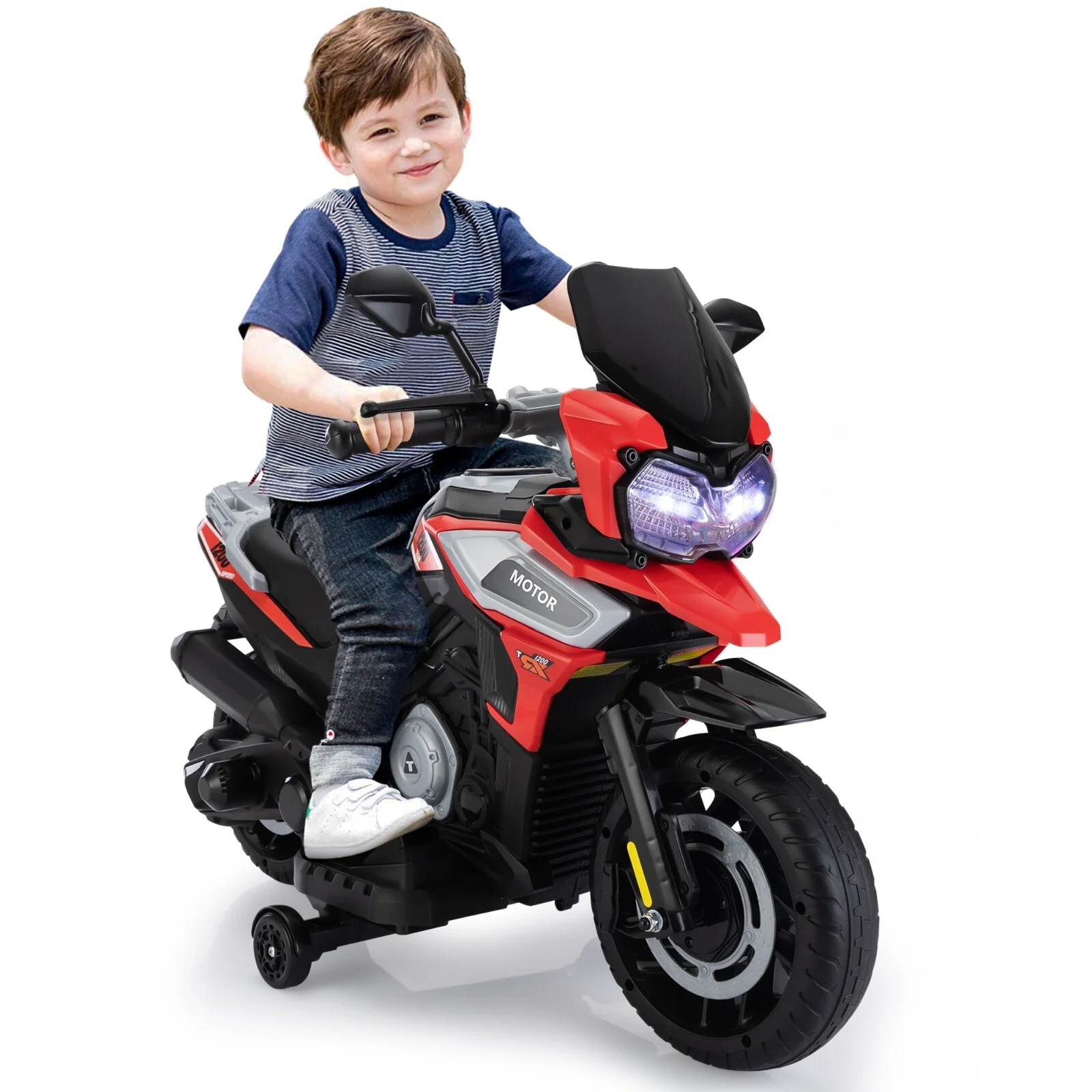 12V Battery-Powered Kids Electric Ride-On Motorcycle with Music - Image 18
