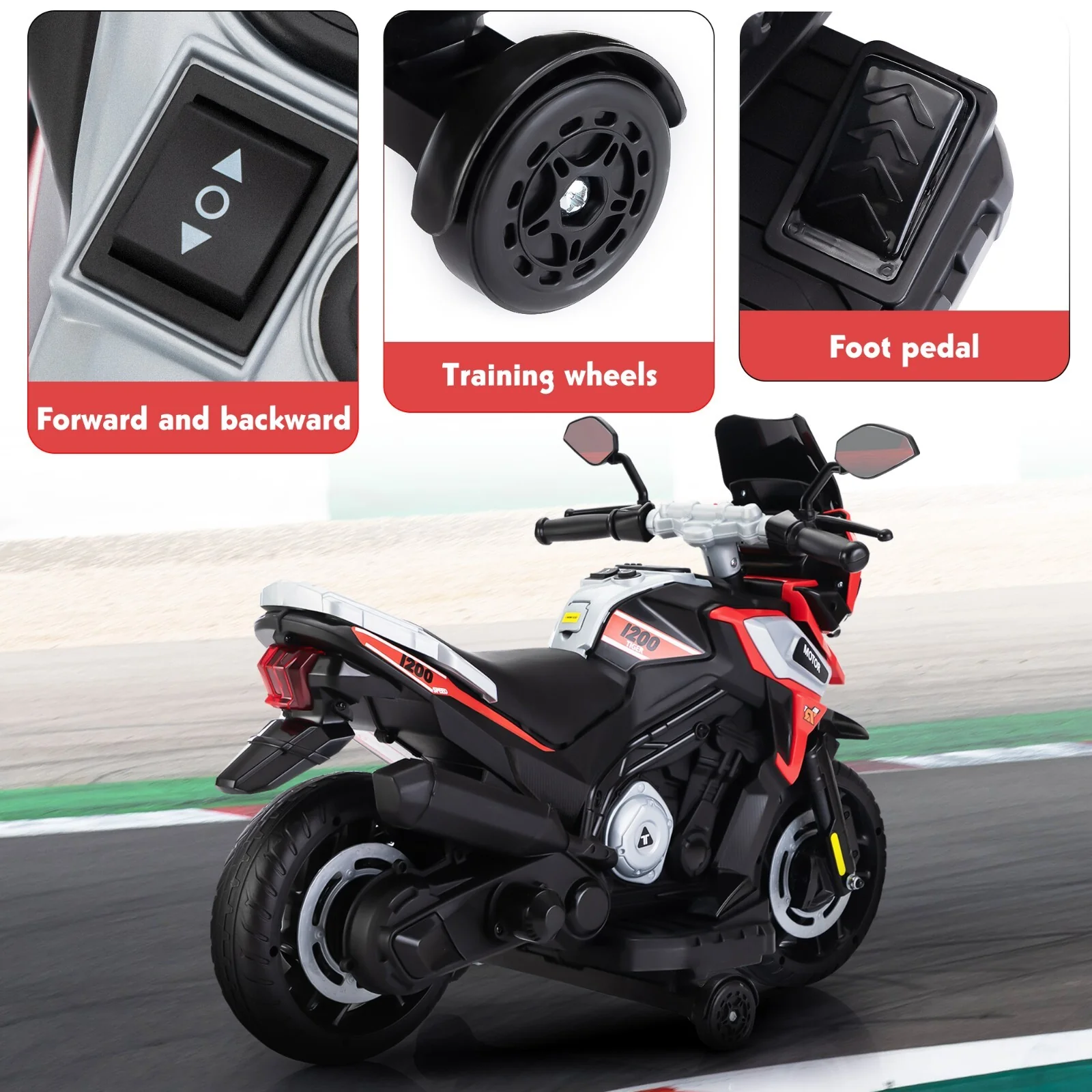 12V Battery-Powered Kids Electric Ride-On Motorcycle with Music - Image 22