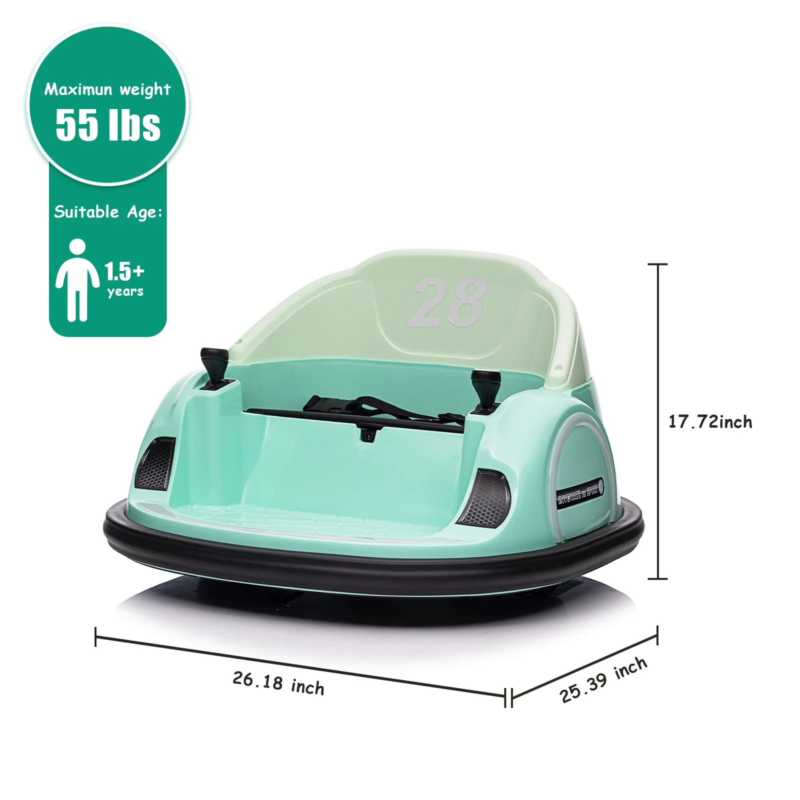 12V Electric Ride-On Bumper Car for Kids and Toddlers with Remote Control - Image 3