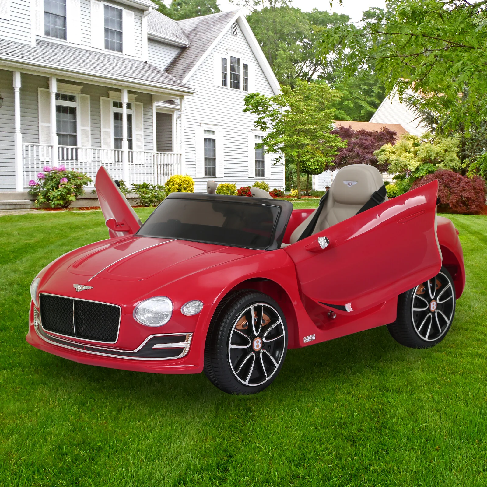 12V Kids Electric Ride-On Car Toy Licensed Bentley Style with LED Lights and Remote Control - Image 8