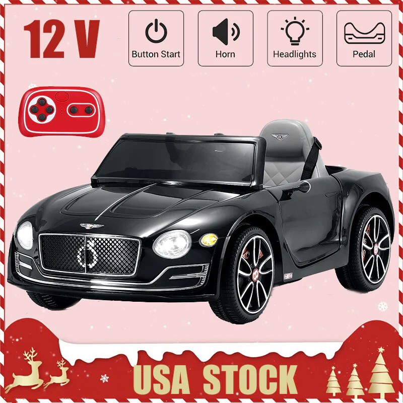 12V Kids Electric Ride-On Car with Remote Control Licensed Bentley Style Toy - Image 17