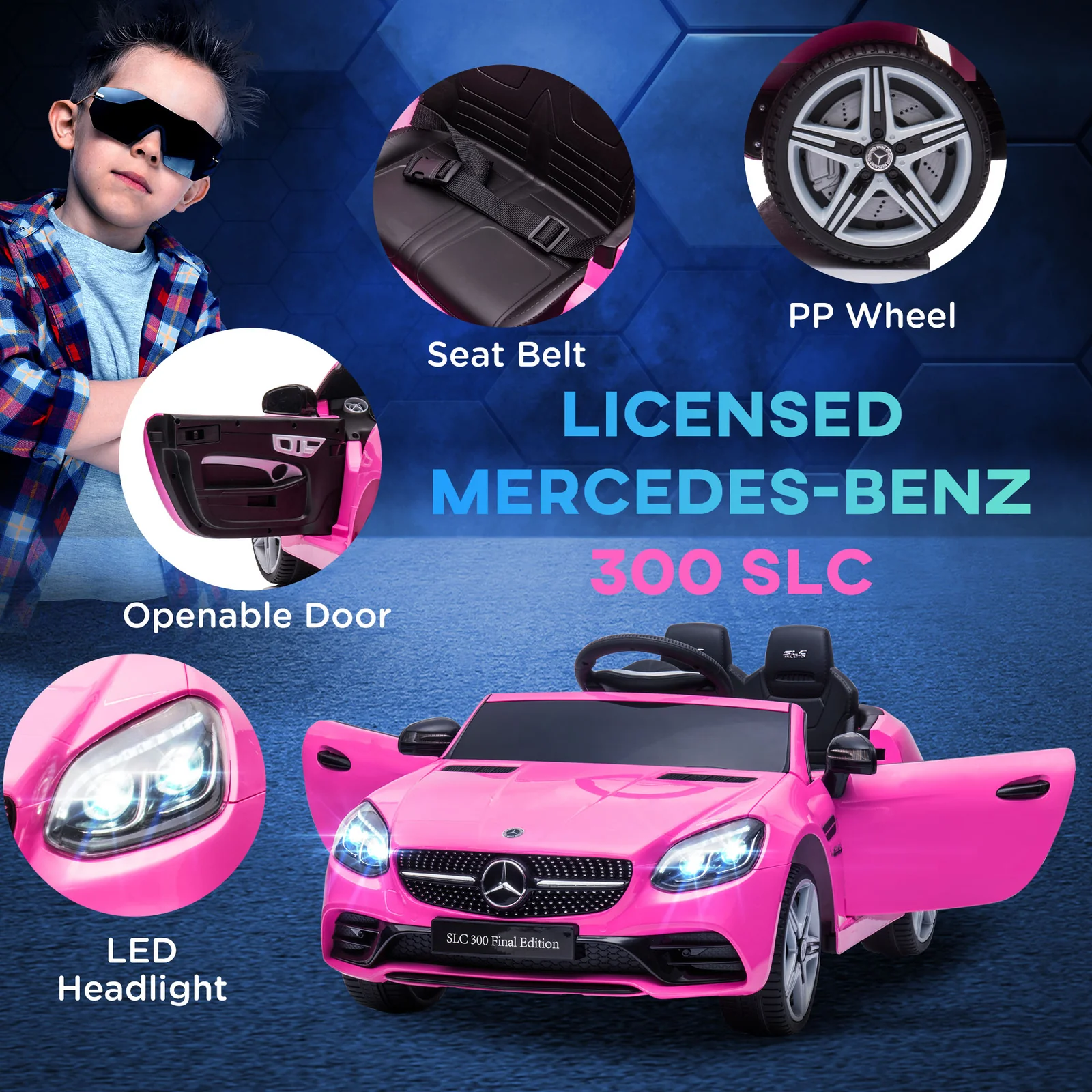 12V Battery-Powered Kids Electric Ride-On Car with Remote Control for Ages 3-6 Years - Image 6