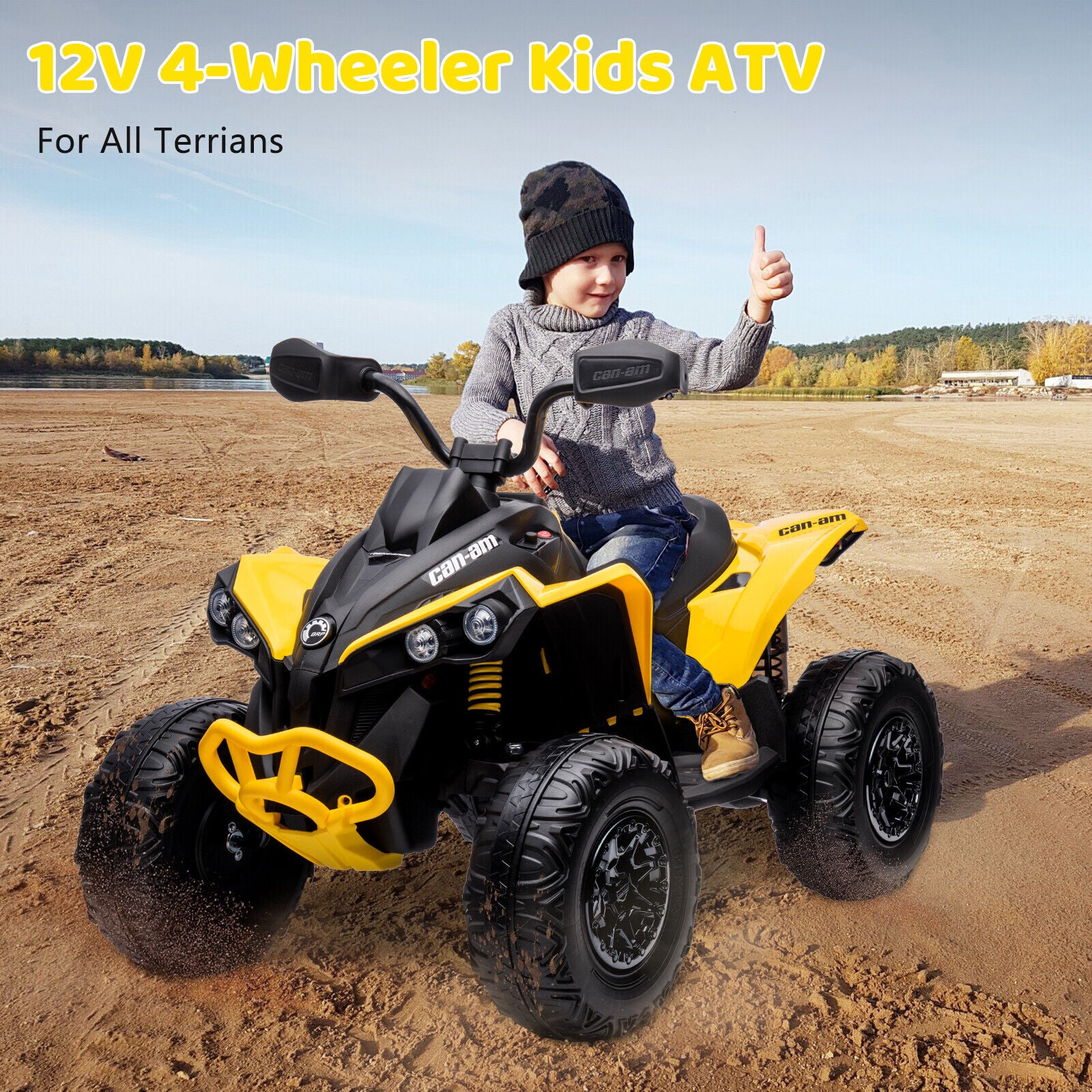 12V Kids Electric Ride On Car with Remote Control, LED Lights, and Bluetooth Music - Image 15