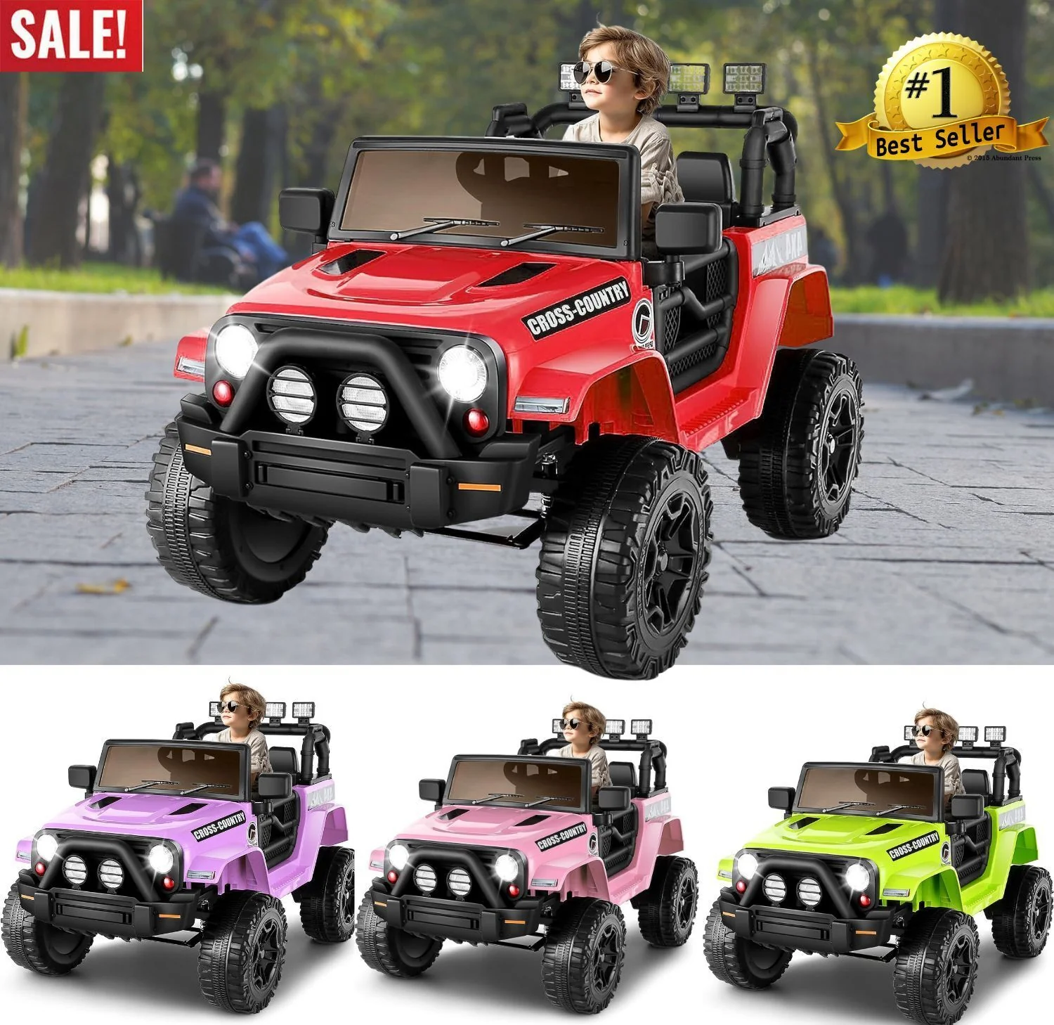 12V Kids Electric Ride On Jeep with Remote Control, 3 Speeds, and LED Lights - Brand New - Image 4