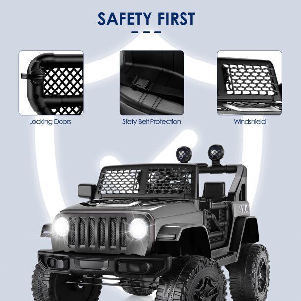 12V Kids Electric Ride On Jeep with Remote Control and 3 Speeds - Image 4