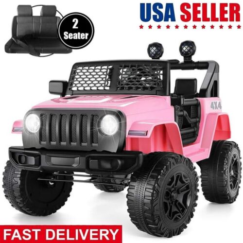 12V Kids Electric Ride-On Jeep with Remote Control and LED Lights - 3 Speed Options - Image 2