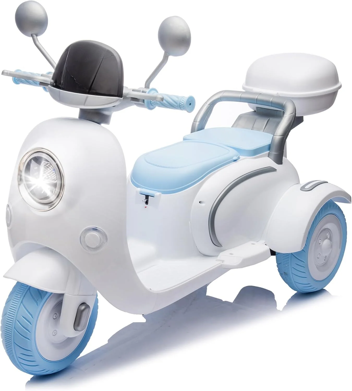 12V Kids Electric Ride-On Tricycle Motorcycle with Bluetooth and LED Lights