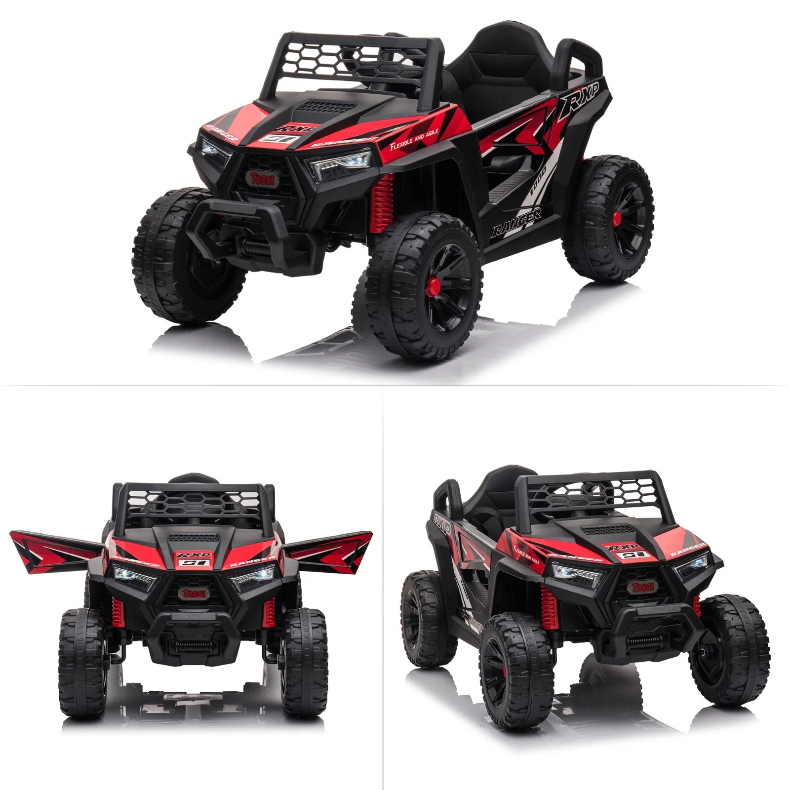 12V Kids Electric Off-Road UTV Ride-On Truck with LED Headlights - Image 4