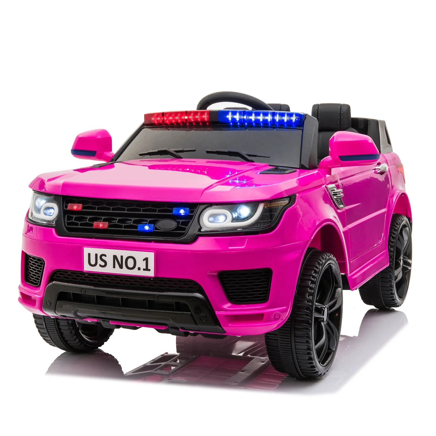 12V Kids Electric Ride-On Police SUV Truck Toy with Remote Control and Music - Image 13