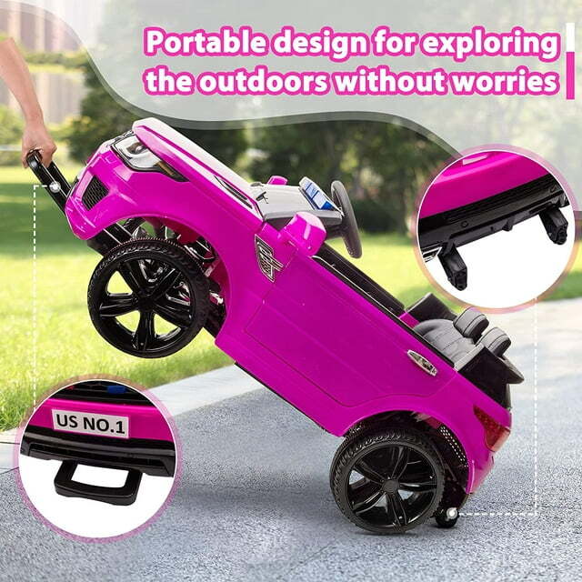 12V Kids Electric Ride-On Police SUV Truck Toy with Remote Control and Music - Image 9