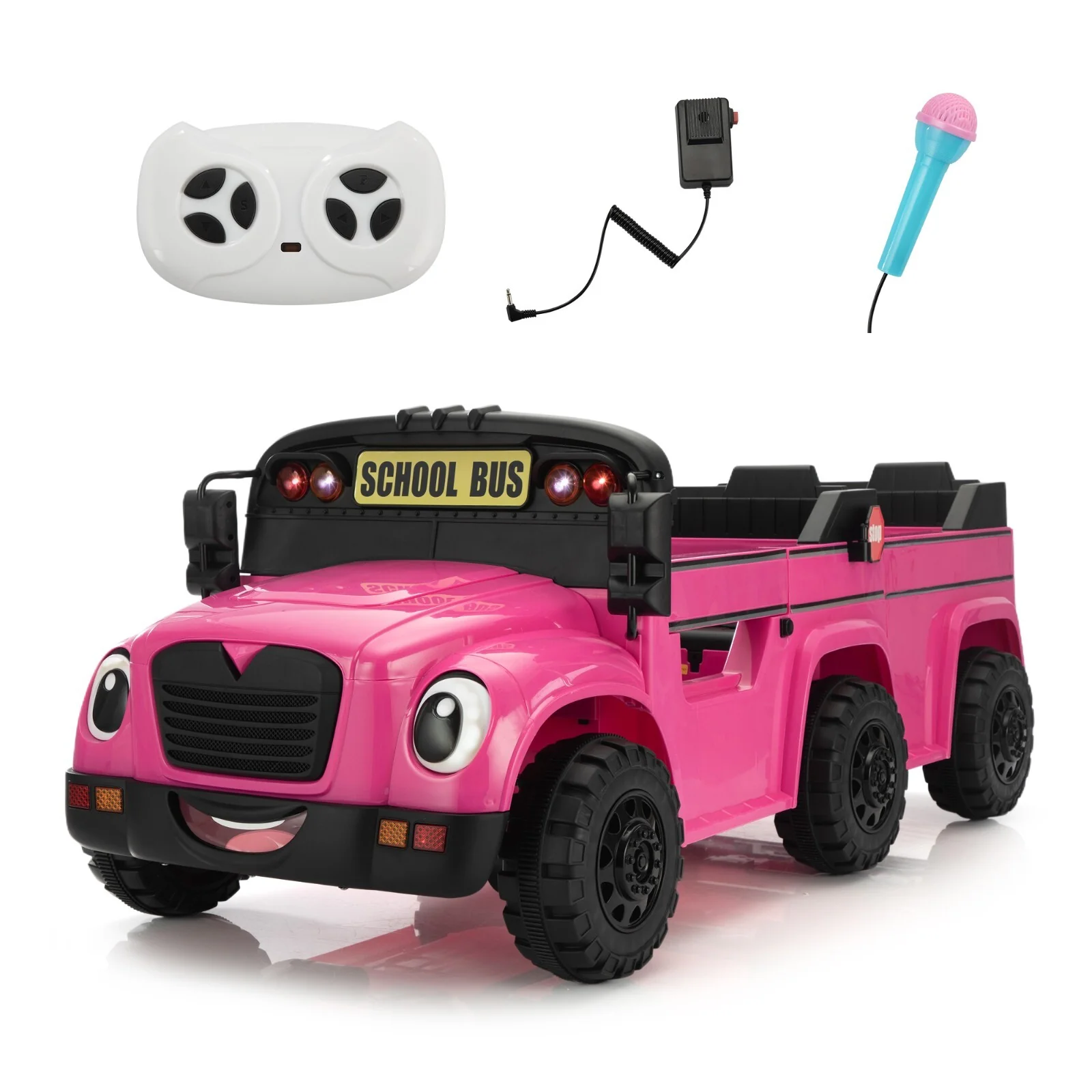 12V Kids Electric 2-Seater Ride-On School Bus Toy Car with Remote Control - Image 21