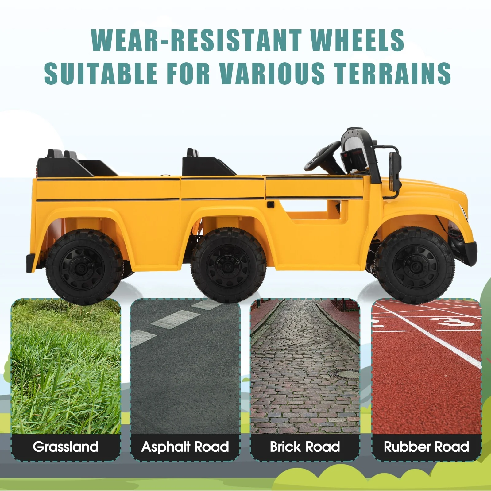 12V Kids Electric 2-Seater Ride-On School Bus Toy Car with Remote Control - Image 8