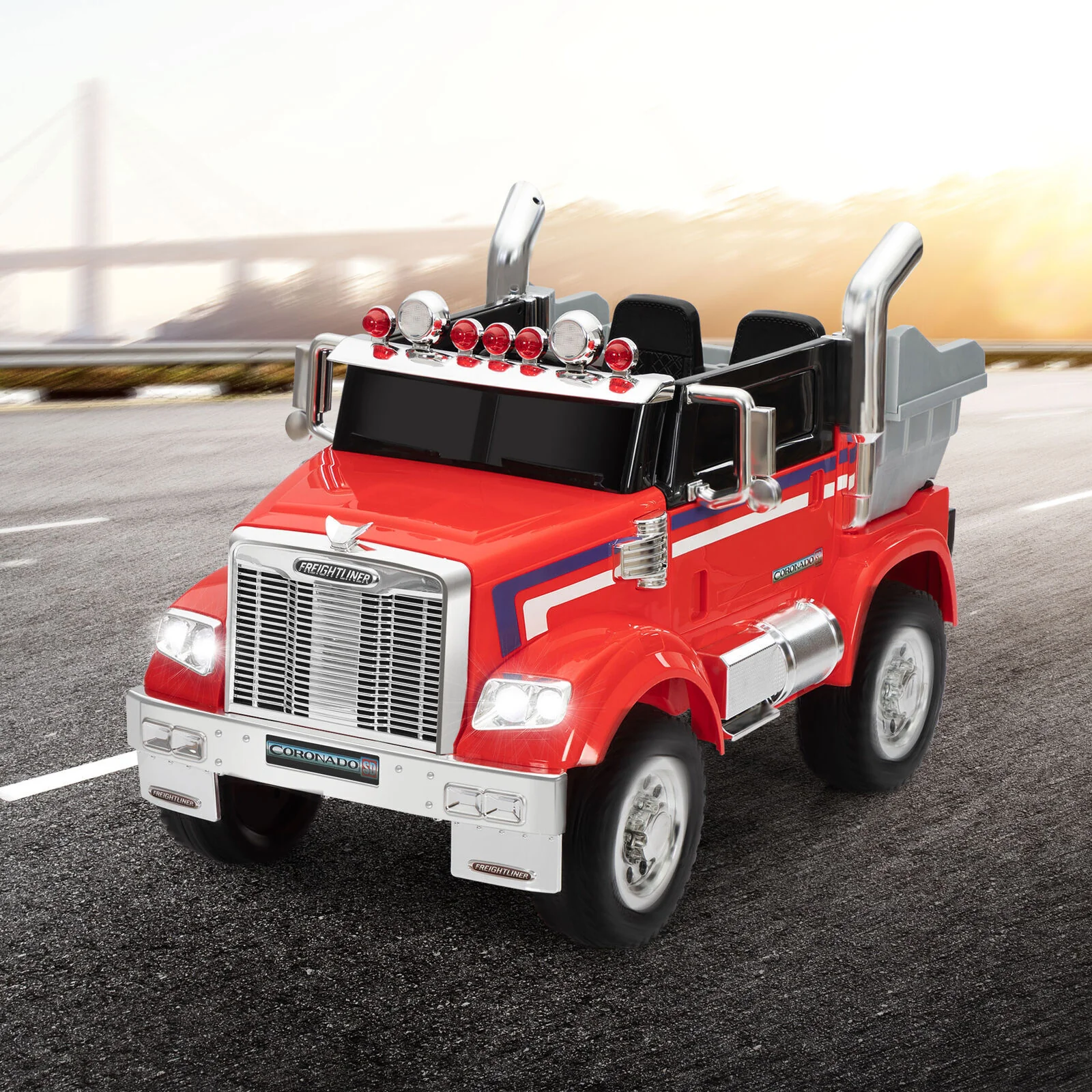 12V Kids Electric Ride On Toy Truck with Music and Remote Control - Image 14