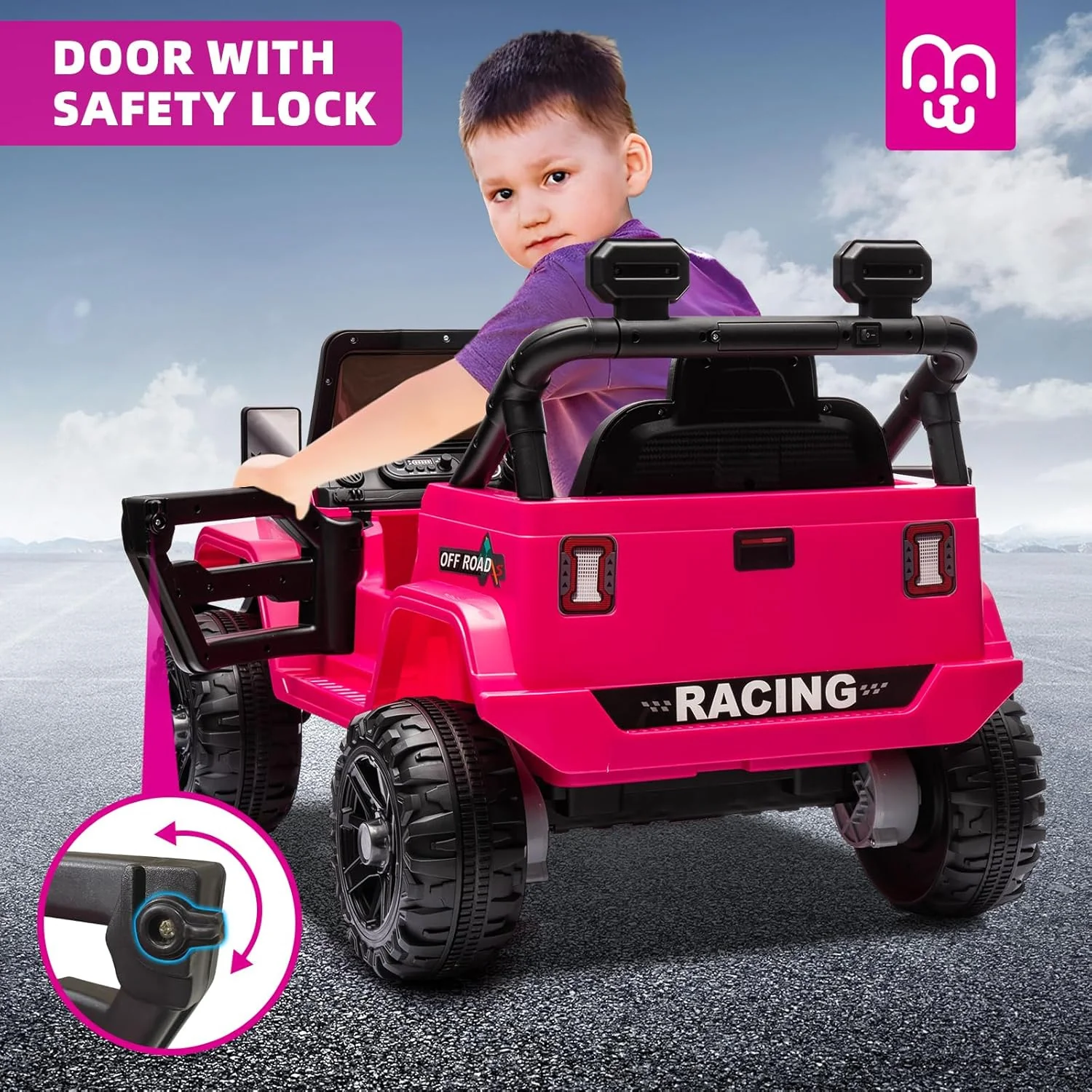 12V Kids Electric Ride-On Truck Car with Remote Control, Twin 35W Motors, 3.5 MPH Max Speed - Image 5
