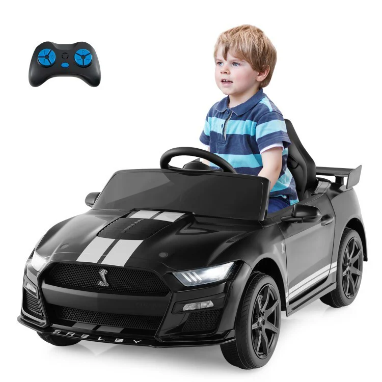12V Licensed Ford Mustang Shelby GT500 Kids Ride-On Car with Remote Control for Ages 3-8