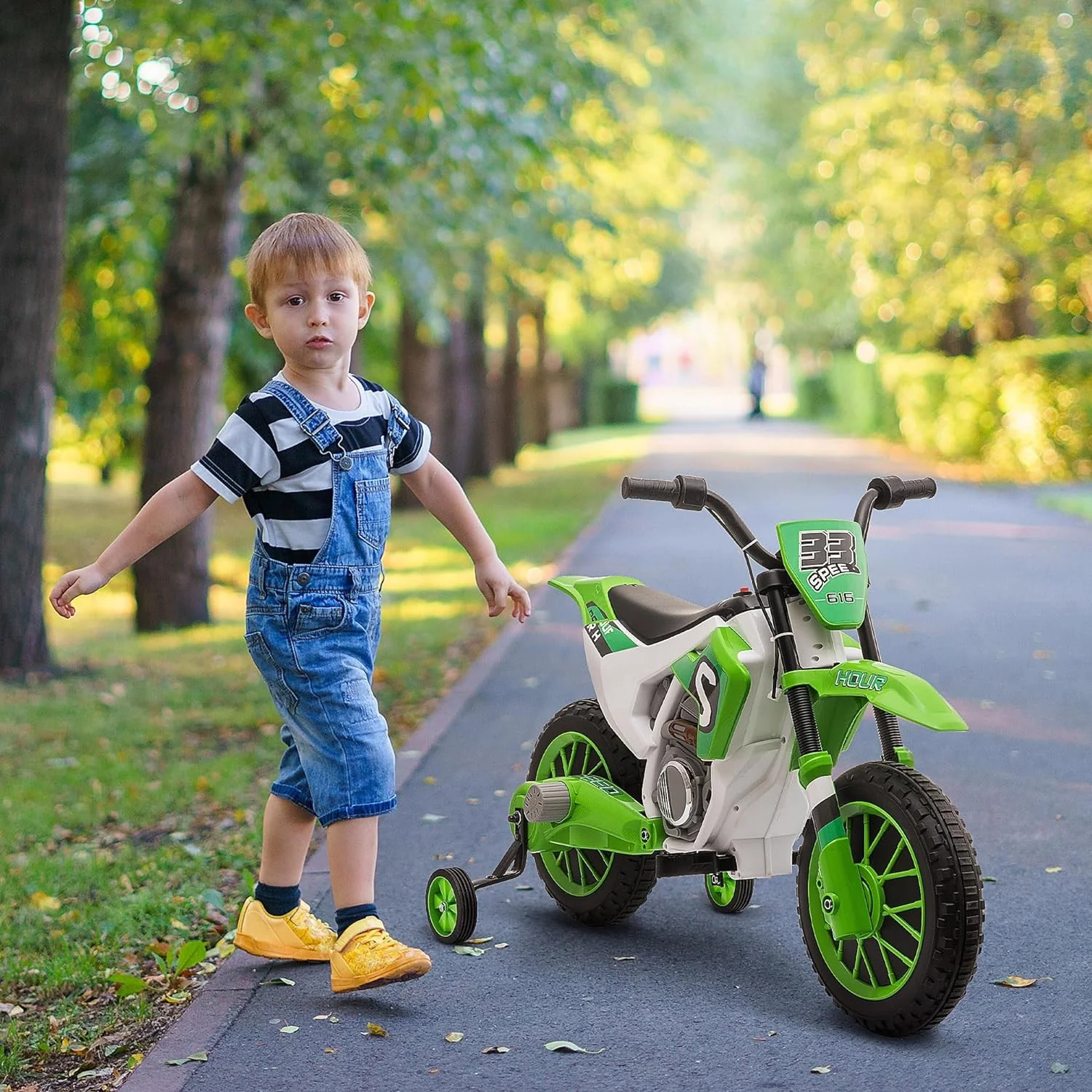 12V Battery-Powered Electric Ride-On Motorcycle for Kids with Charger - Image 2