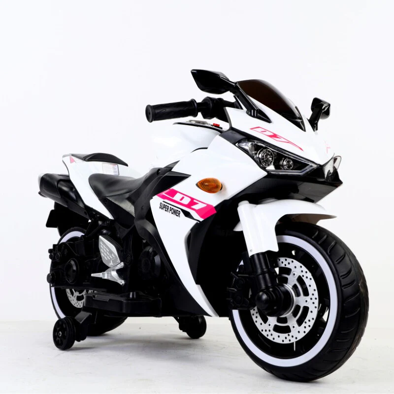 12V Kids Ride-On Motorcycle Toy with Training Wheels and Music, 1.8-3.2 mph for Ages 3-6 - Image 12