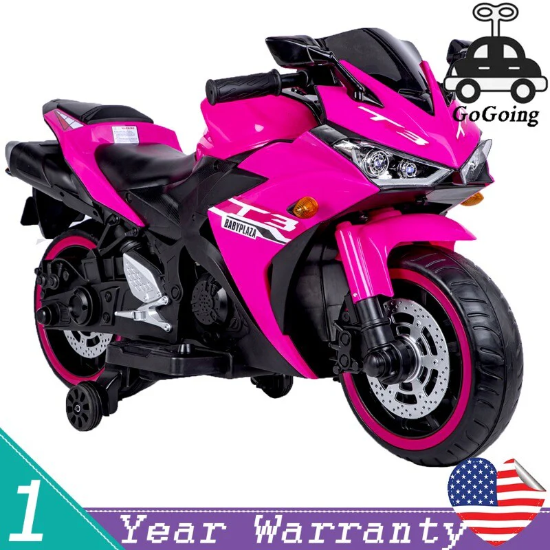 12V Ride-On Kids Motorcycle Toy with Training Wheels and 12V7Ah Battery for Ages 3-6 Years - Image 16