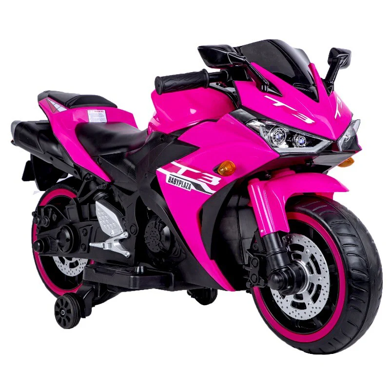 12V Ride-On Kids Motorcycle Toy with Training Wheels and 12V7Ah Battery for Ages 3-6 Years - Image 7