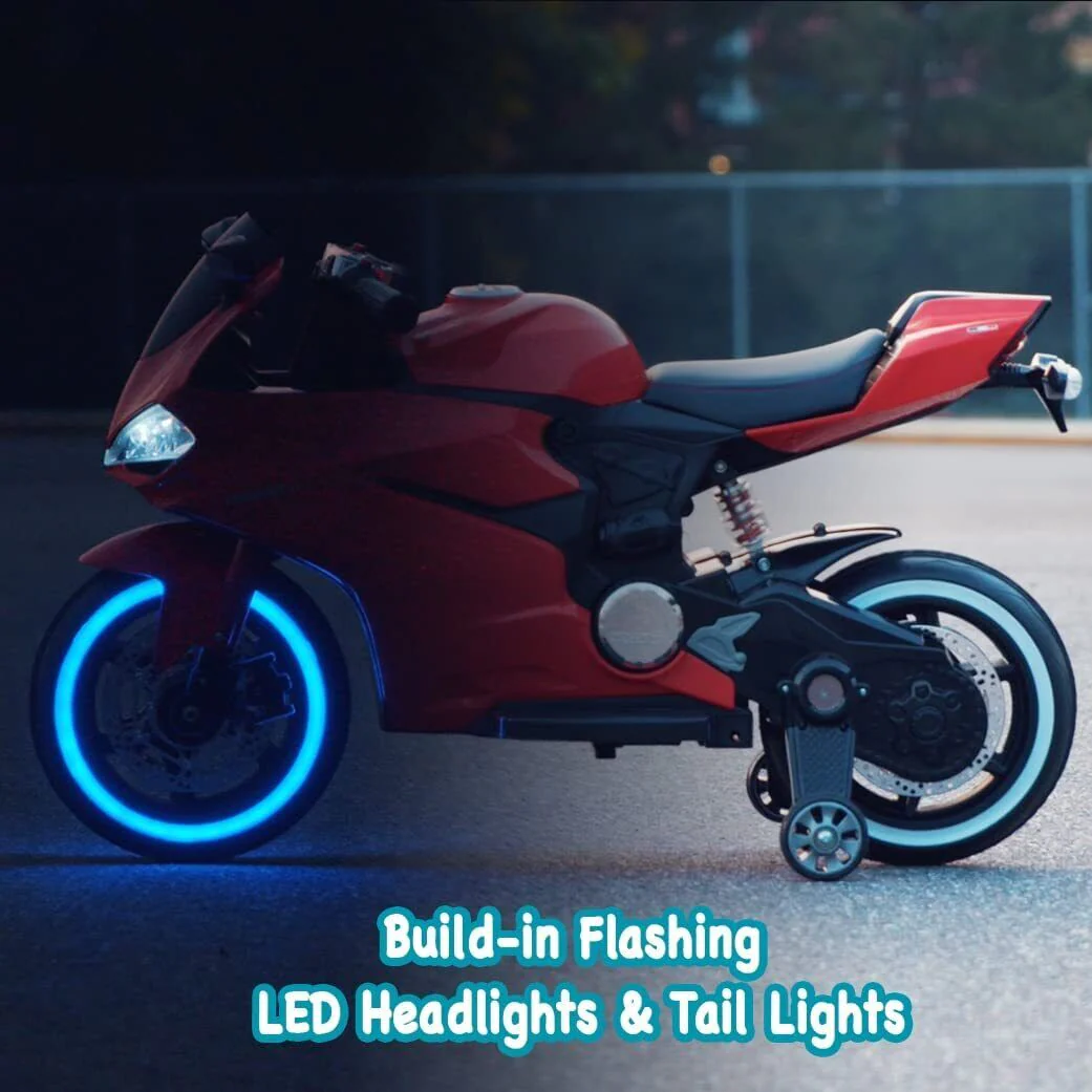 12V Kids Motorcycle Ride-On Toy with 4 MPH Speed and ASTM Approval - Image 5