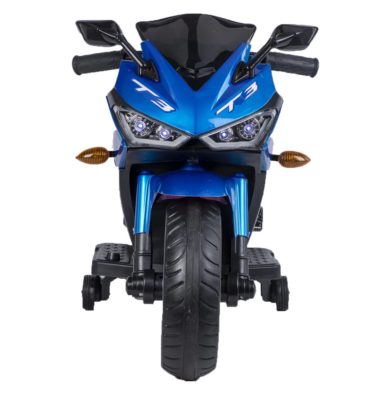 12V Kids Ride-On Motorcycle Toy with Training Wheels and Lights for Boys and Girls - Image 6