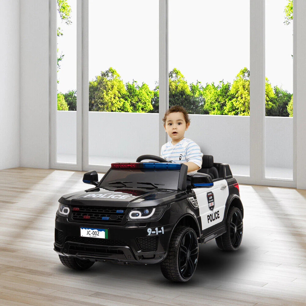 12V Kids Police Ride-On Car with Remote Control and LED Flashing Lights - Image 12